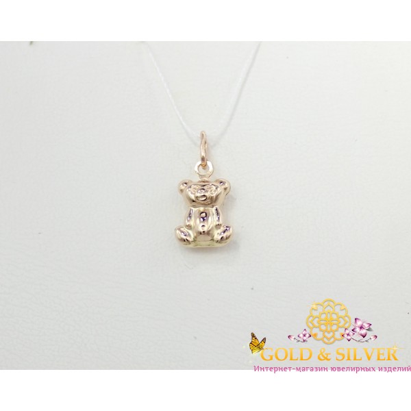 Золотий кулон з червоного золота, Ведмедик, 0,55 г. 50003 , Gold &amp Silver Gold & Silver, Украина